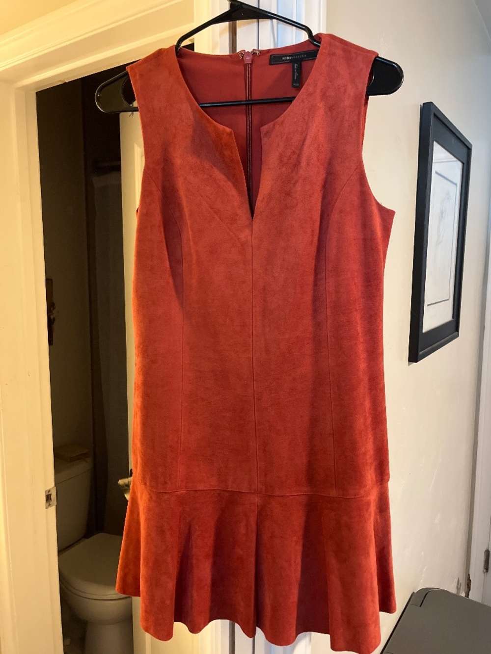 BCBGMAXAZRIA faux suede dress -XXS